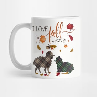 Sheep Lovers - I Love Fall Most of All Mug